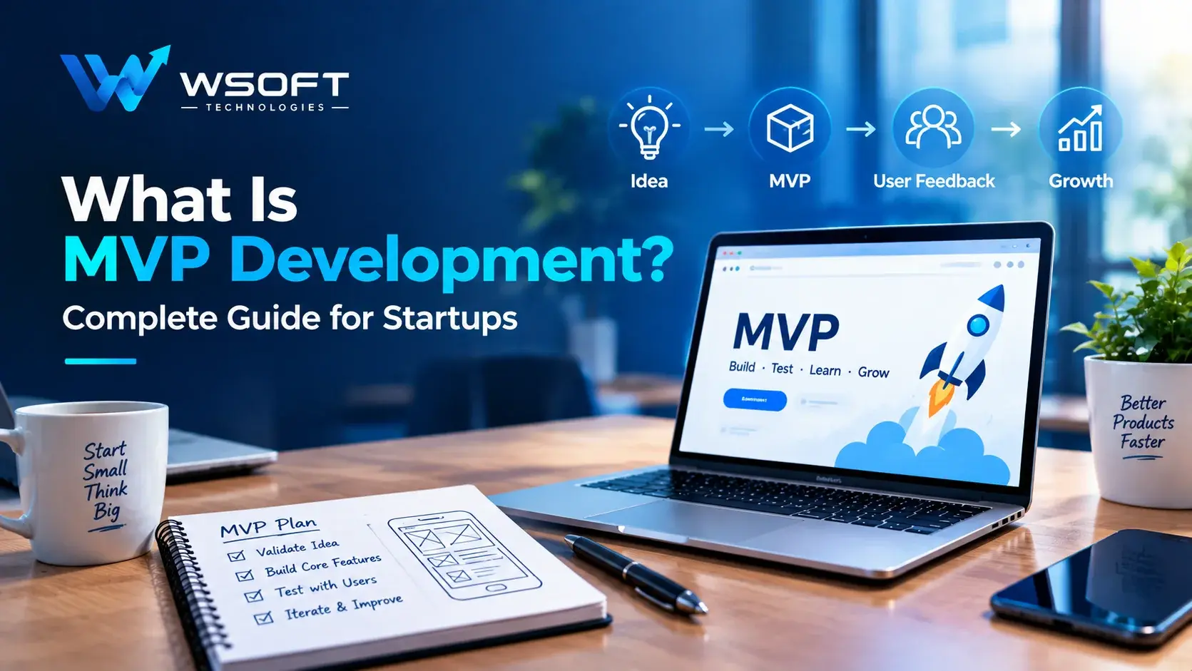 MVP development guide for startups with a software product planning workspace